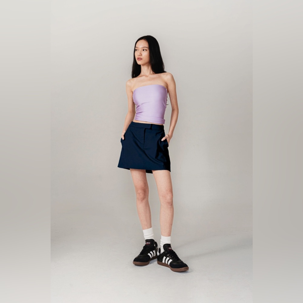 Rotouche Carrie Designer Purple & Grey Reversible Tube Top in Cosmic - Picture 6 of 9